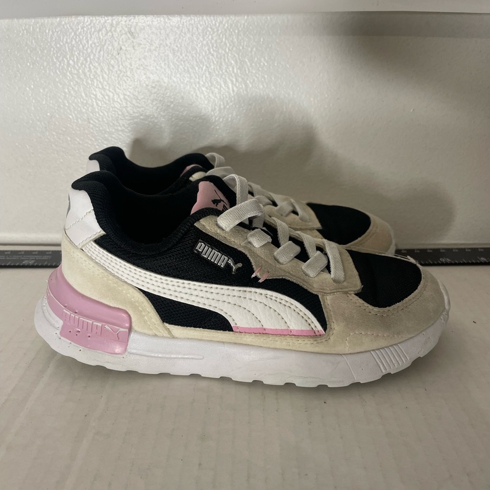 Puma Kids Sneakers - Black, White, and Pink